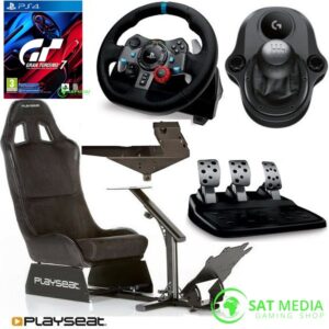 Playseat Evolution Alcantara, sjedalo,crno+Volan Logitech G29+Logitech Mjenjač za volan G29+GearshiftHolder PRO + Gran Turismo 7 PS4