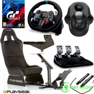 Playseat Evolution Alcantara, sjedalo,crno+Volan Logitech G29+Logitech Mjenjač za volan G29+GearshiftHolder PRO +Playseat Seat Slider+Gran Turismo 7 PS4