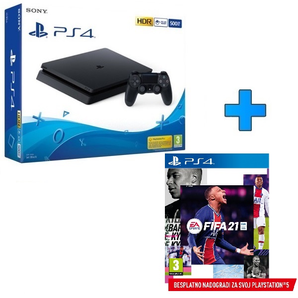 PS4 slim 500 black +FIFA22 600×600