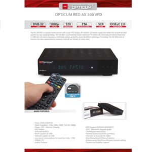 Satelitski prijemnik  DVB-S2 OPTICUM AX-300 VFD