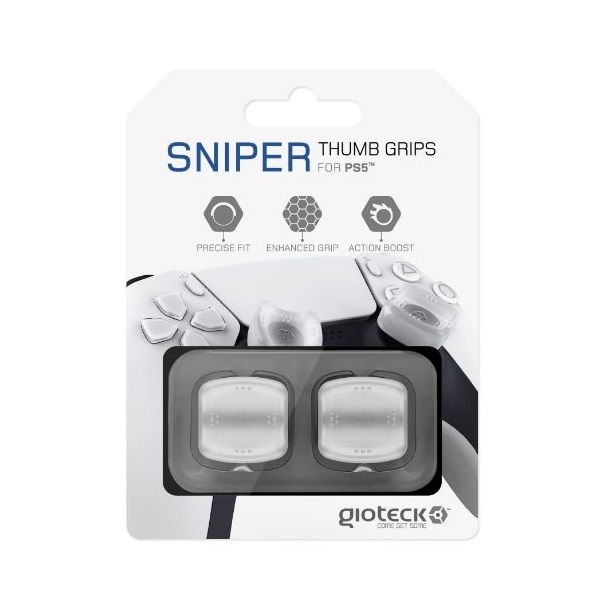 PS5 PS4 Gioteck Thumb grips sniper white 600X600