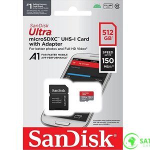 Memorijska kartica SD Micro 512GB SanDisk Ultra, UHS-I, Class 10, A1 + adapter
