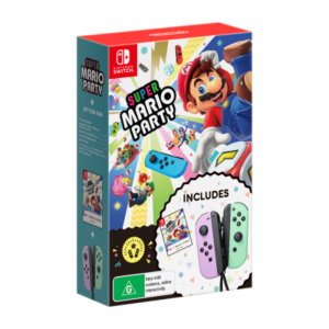 Nintendo Switch Joy-con Green Purple + Super Mario Party kod  DLC