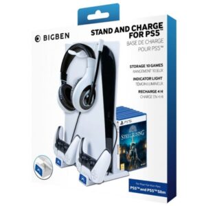 Bigben Stalak za PS5 konzolu i punjač za Dualsense kontrolere (PS5 Standard Edition ili PS5 Slim)