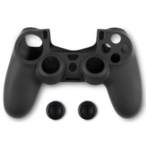 Silikonska navlaka  i gripovi Spartan Gear - DualShock 4, crni PS4