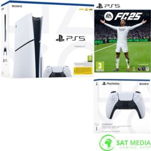 PlayStation 5 Slim E Chassis Bluray Disc Edition + dodatni PS5 DualSense Wireless controller + FC 25 PS5