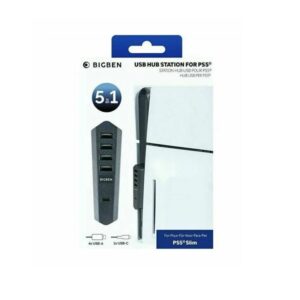 USB hub za PS5 Slim (4 x USB-a porta + 1 x USB-C port)Bigben