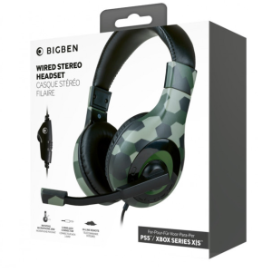 Slušalice BigBen Stereo Gaming Headset Camo Green PS4/PS5/Xbox SX/S  40mm speakers,3.5mm jack