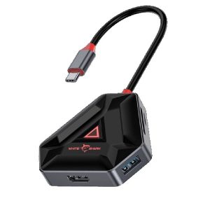 USB HUB WHITE SHARK HEXAGON, USB-C na 3x USB 3.0, 1x HDMI, 1x microSD utor