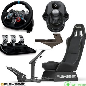 Playseat Evolution ActiFit, sjedalo,crno+Volan Logitech G29+Logitech Mjenjač za volan G29+GearshiftHolder PRO