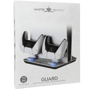 White Shark Guard-2 PS5-05102V2 Stalak za PS5 Pro/PS5/PS5 Slim s punjačem za kontrolere i hlađenjem