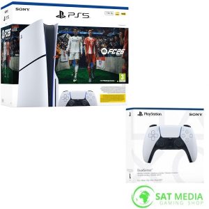 PlayStation 5 Slim E Chassis Bluray Disc Edition + FC 26 PS5 (kod za skidanje) + dodatni PS5 DualSense Wireless controller